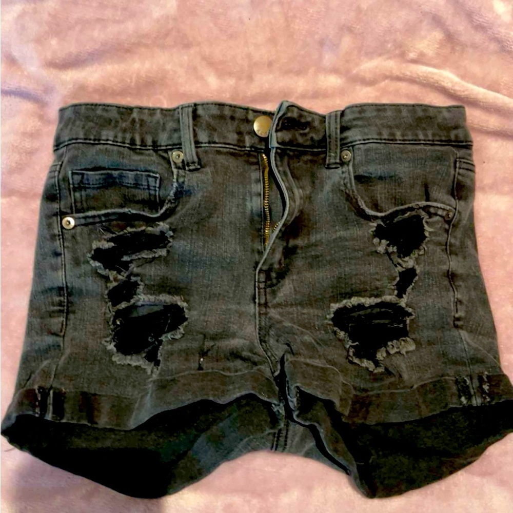 Black American Eagle Jean Short